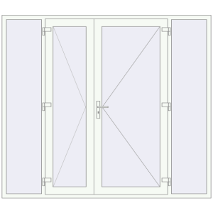 Zamów teraz Drzwi zewnętrzne 2400x2100 mm DOOR KORSA OPTIMUM REHAU BRILLANT RAL 9016 Traffic white dwustronny