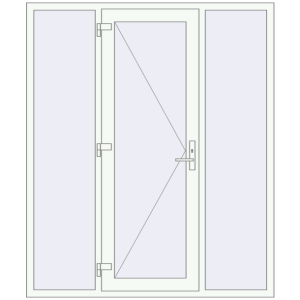 Zamów teraz Drzwi zewnętrzne 1690x2010 mm DOOR KORSA OPTIMUM REHAU BRILLANT RAL 9016 Traffic white dwustronny