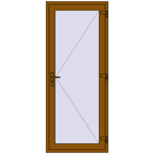 Zamów teraz Drzwi zewnętrzne 900x2200 mm DOOR KORSA ENERGY-SAVING REHAU SYNEGO GOLDEN OAK dwustronny