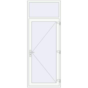 Buy Entrance doors 1000x2600 mm DOOR ENERGY-SAVING REHAU SYNEGO RAL 9016 Traffic white two-sided