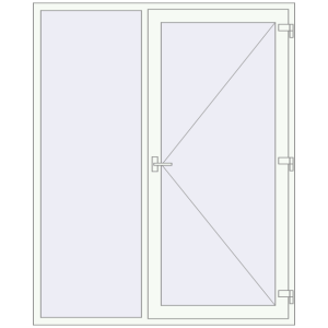 Buy Entrance doors 1750x2150 mm DOOR KORSA ENERGY-SAVING REHAU SYNEGO RAL 9016 Traffic white two-sided