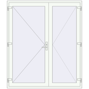Zamów teraz Drzwi zewnętrzne 1800x2100 mm DOOR KORSA OPTIMUM REHAU BRILLANT RAL 9016 Traffic white dwustronny