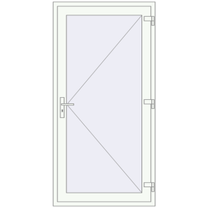 Buy Entrance doors 970x2002 mm DOOR KORSA OPTIMUM REHAU BRILLANT RAL 9016 Traffic white two-sided