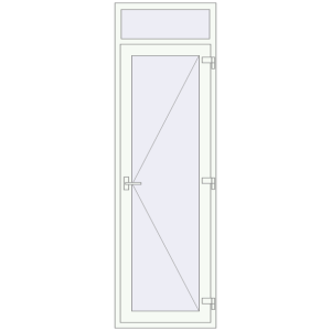 Buy Entrance doors 780x2500 mm DOOR KORSA OPTIMUM REHAU BRILLANT RAL 9016 Traffic white two-sided
