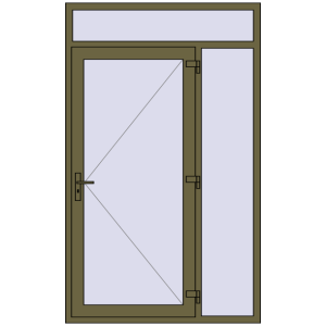 Buy Entrance doors 1400x2300 mm DOOR KORSA OPTIMUM REHAU BRILLANT QUARTZ_GREY two-sided