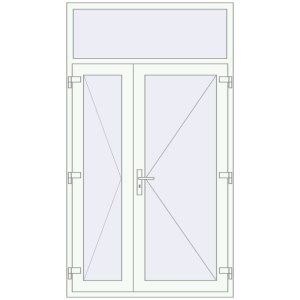 Zamów teraz Drzwi zewnętrzne 1300x2300 mm DOOR KORSA ALU STANDARD 72 RAL 9016 Traffic white dwustronny