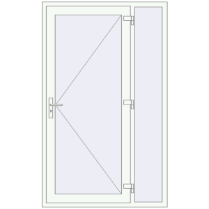 Zamów teraz Drzwi zewnętrzne 1250x2050 mm DOOR KORSA ALU STANDARD 72 RAL 9016 Traffic white dwustronny