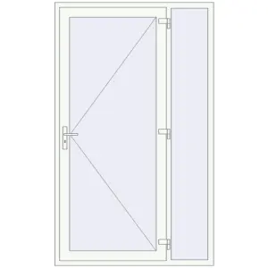 Buy Entrance doors 1400x2320 mm DOOR KORSA ALU STANDARD 72 RAL 9016 Traffic white two-sided