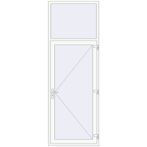 Buy Entrance doors 1050x3000 mm DOOR KORSA OPTIMUM REHAU BRILLANT RAL 9016 Traffic white two-sided