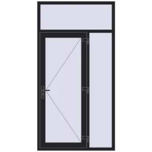 Zamów teraz Drzwi zewnętrzne 1250x2400 mm DOOR OPTIMUM REHAU BRILLANT BLACK_ULTI-MATT dwustronny