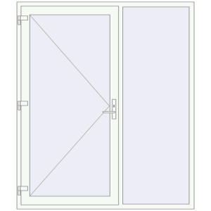 Buy Entrance doors 1800x2100 mm DOOR KORSA ENERGY-SAVING REHAU SYNEGO RAL 9016 Traffic white two-sided