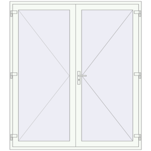 Zamów teraz Drzwi zewnętrzne 2000x2250 mm DOOR KORSA ENERGY-SAVING REHAU SYNEGO RAL 9016 Traffic white dwustronny