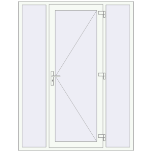 Buy Entrance doors 1650x2145 mm DOOR KORSA OPTIMUM REHAU BRILLANT RAL 9016 Traffic white two-sided