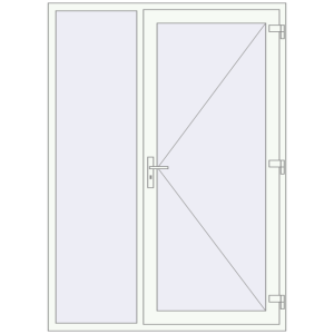 Zamów teraz Drzwi zewnętrzne 1540x2120 mm DOOR KORSA OPTIMUM REHAU BRILLANT RAL 9016 Traffic white dwustronny