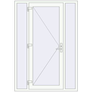 Zamów teraz Drzwi zewnętrzne 1400x2010 mm DOOR KORSA OPTIMUM REHAU BRILLANT RAL 9016 Traffic white dwustronny