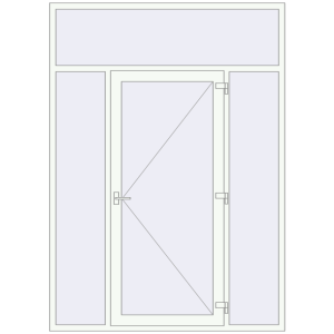 Buy Entrance doors 1900x2650 mm DOOR KORSA OPTIMUM REHAU BRILLANT RAL 9016 Traffic white two-sided