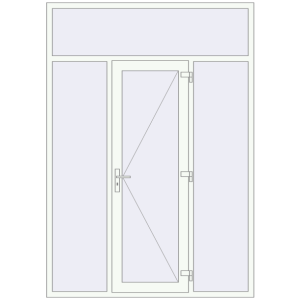 Buy Entrance doors 1800x2555 mm DOOR KORSA ENERGY-SAVING REHAU SYNEGO RAL 9016 Traffic white two-sided