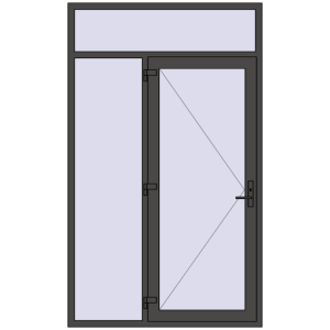 Buy Entrance doors 1500x2500 mm DOOR KORSA ENERGY-SAVING REHAU SYNEGO BASALT_GREY two-sided