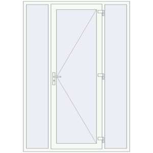 Buy Entrance doors 1700x2400 mm DOOR KORSA ENERGY-SAVING REHAU SYNEGO BLACK_ULTI-MATT external