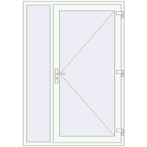 Zamów teraz Drzwi zewnętrzne 1400x2020 mm DOOR KORSA OPTIMUM REHAU BRILLANT RAL 9016 Traffic white dwustronny