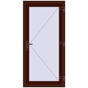 Buy Entrance doors 900x1850 mm DOOR KORSA OPTIMUM REHAU BRILLANT BLACK_CHERRY two-sided