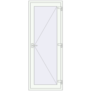 Zamów teraz Drzwi zewnętrzne 800x2100 mm DOOR KORSA OPTIMUM REHAU BRILLANT RAL 9016 Traffic white dwustronny