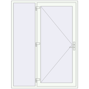 Buy Entrance doors 1600x2100 mm DOOR KORSA ALU STANDARD 72 RAL 9016 Traffic white two-sided