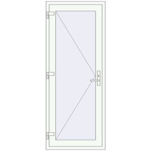 Buy Entrance doors 830x2000 mm DOOR KORSA ENERGY-SAVING REHAU SYNEGO RAL 9016 Traffic white two-sided