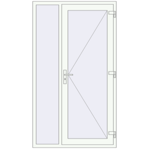 Buy Entrance doors 1200x2100 mm DOOR KORSA ENERGY-SAVING REHAU SYNEGO WALNUT external