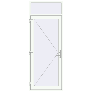 Buy Entrance doors 900x2370 mm DOOR KORSA OPTIMUM REHAU BRILLANT RAL 9016 Traffic white two-sided