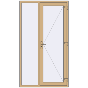 Zamów teraz Drzwi zewnętrzne 1300x2300 mm DOOR KORSA ALU STANDARD 72 RAL 1001 Beige dwustronny