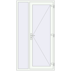 Buy Drzwi zewnętrzne 1200x2200 mm DOOR KORSA OPTIMUM REHAU BRILLANT RAL 9016 Traffic white dwustronny