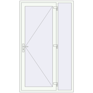 Buy Entrance doors 1300x2200 mm DOOR KORSA OPTIMUM REHAU BRILLANT RAL 9016 Traffic white two-sided