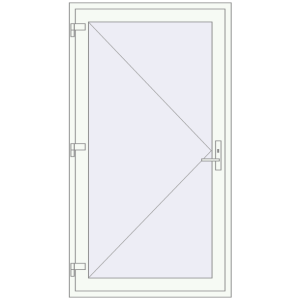 Buy Entrance doors 1100x2000 mm DOOR KORSA ALU STANDARD 72 RAL 9016 Traffic white two-sided
