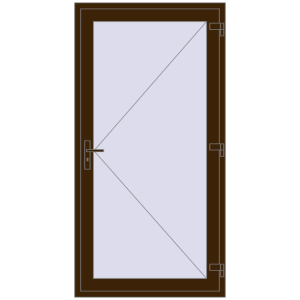 Buy Entrance doors 1050x2050 mm DOOR KORSA OPTIMUM REHAU BRILLANT DARK_OAK two-sided