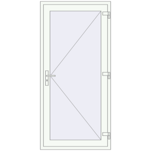 Buy Entrance doors 1000x2000 mm DOOR KORSA ENERGY-SAVING REHAU SYNEGO RAL 9016 Traffic white two-sided