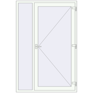 Buy Entrance doors 1400x2100 mm DOOR KORSA OPTIMUM REHAU BRILLANT RAL 9016 Traffic white two-sided