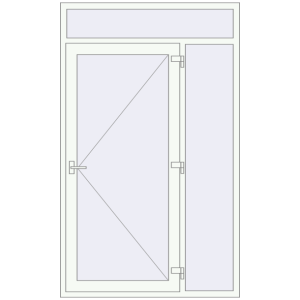 Zamów teraz Drzwi zewnętrzne 1400x2300 mm DOOR KORSA OPTIMUM REHAU BRILLANT RAL 9016 Traffic white dwustronny