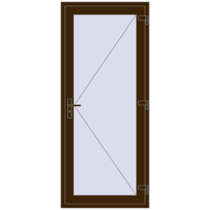 Buy Entrance doors 900x2100 mm DOOR KORSA OPTIMUM REHAU BRILLANT DARK_OAK two-sided