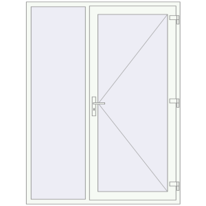 Buy Entrance doors 1600x2100 mm DOOR KORSA ENERGY-SAVING REHAU SYNEGO RAL 9016 Traffic white two-sided