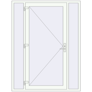 Buy Entrance doors 1600x2100 mm DOOR KORSA OPTIMUM REHAU BRILLANT RAL 9016 Traffic white two-sided