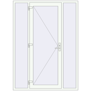 Buy Entrance doors 1600x2200 mm DOOR KORSA OPTIMUM REHAU BRILLANT RAL 9016 Traffic white two-sided