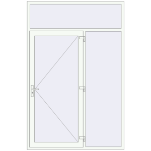 Buy Entrance doors 1700x2600 mm DOOR KORSA OPTIMUM REHAU BRILLANT RAL 9016 Traffic white two-sided
