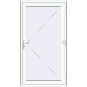 Buy Entrance doors 1090x2020 mm DOOR KORSA ENERGY-SAVING REHAU SYNEGO RAL 9016 Traffic white two-sided