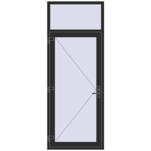 Buy Entrance doors 960x2500 mm DOOR KORSA ENERGY-SAVING REHAU SYNEGO BLACK_STRUCTURAL two-sided