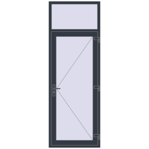 Buy Entrance doors 900x2550 mm DOOR KORSA OPTIMUM REHAU BRILLANT ANTHRACITE_GREY_STRUKTURAL two-sided