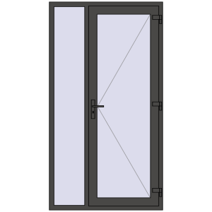 Zamów teraz Drzwi zewnętrzne 1200x2200 mm DOOR KORSA OPTIMUM REHAU BRILLANT BASALT_GREY dwustronny