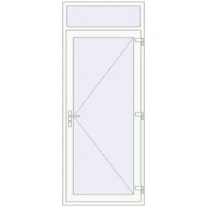 Buy Entrance doors 1000x2490 mm DOOR KORSA ALU STANDARD 72 RAL 9016 Traffic white two-sided