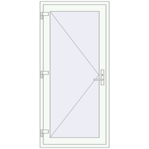 Zamów teraz Drzwi zewnętrzne 900x1900 mm DOOR KORSA ALU STANDARD 72 RAL 9016 Traffic white dwustronny