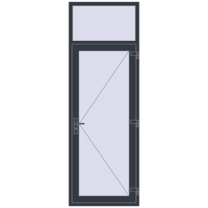 Buy Entrance doors 900x2600 mm DOOR KORSA OPTIMUM REHAU BRILLANT ANTHRACITE_GREY_STRUKTURAL two-sided